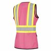 Pioneer Ladies Mesh Back Vest, Pink, XS V1021840U-XS